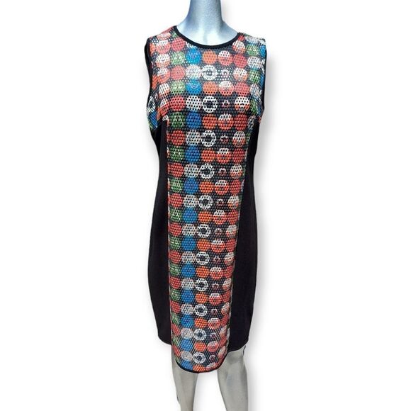 AKRIS Punto Colourblock Black Multicolour Dress Size 10 - Picture 11 of 11